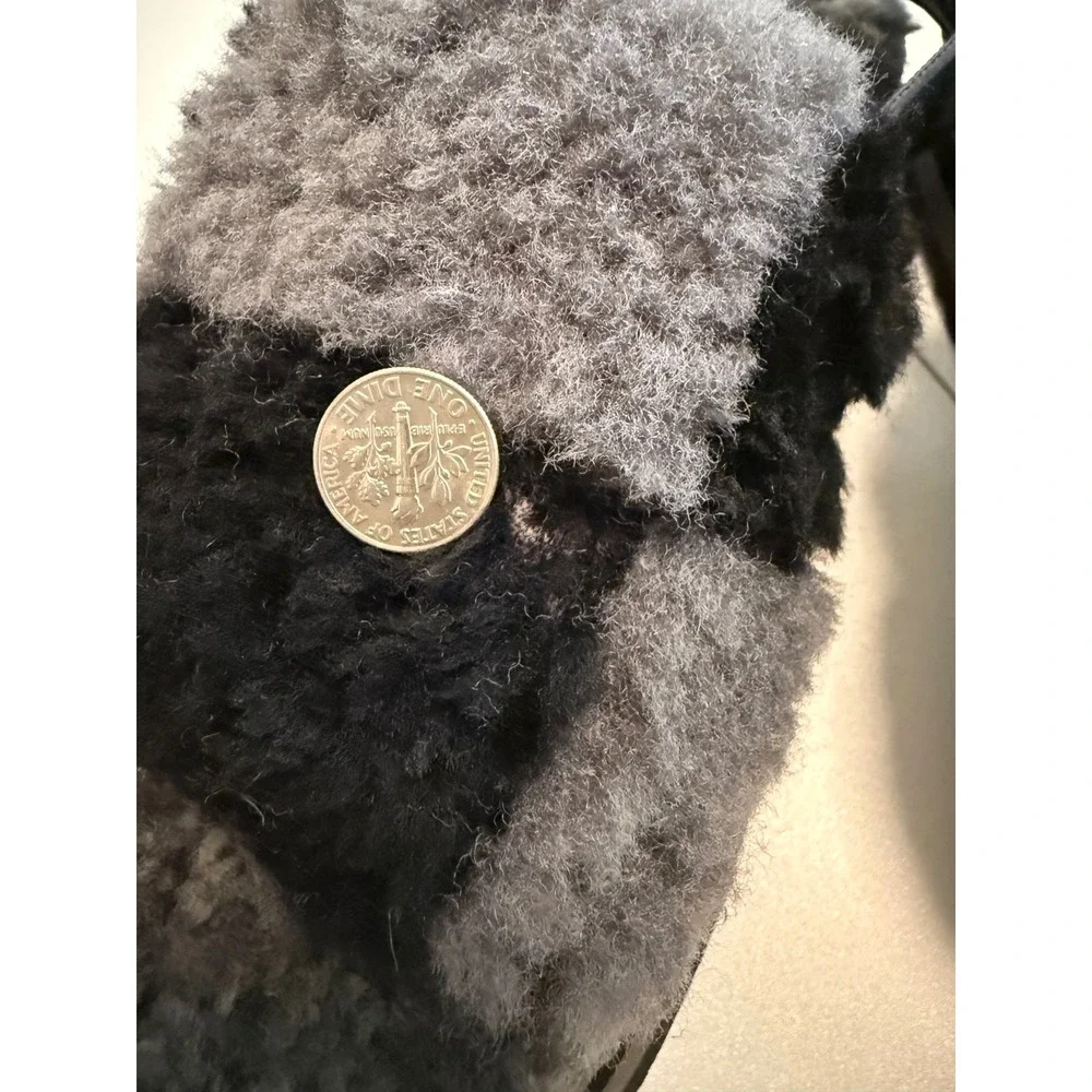 Ugg Disco Checker Slide in Gray/Black Size 10 Cozycore Y2K Retro Soft Grunge